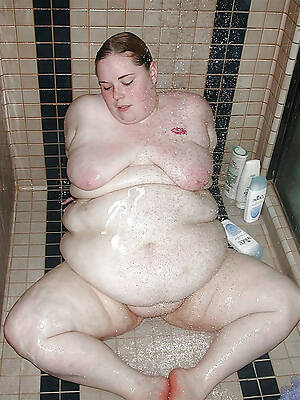 amateur crestfallen mature woman in shower see thru