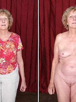sexy older women dressed vs undressed