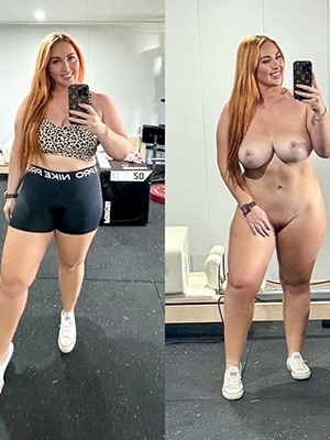 mature moms dressed and undressed shows off completeness